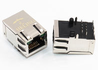 Right Angle PoE RJ45 Connector R / A , PCB Mount RJ45 Ethernet Jack For NICs